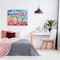 Stupell Industries Holiday Lights Flamingos Beach Canvas Wall Art